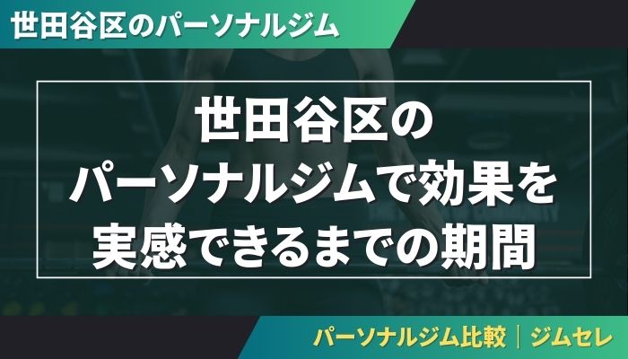 世田谷区のパーソナルジムで効果を実感できるまでの期間